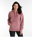Women's Tumbled Sherpa Fleece, Hooded Pullover, Rosewood, small image number 1