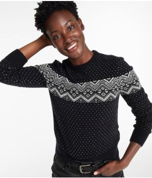 Women's Signature Camp Merino Wool Sweater, Pullover Novelty