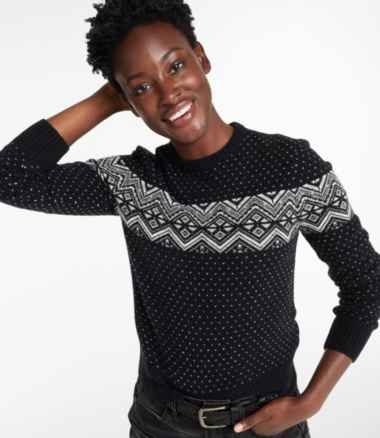 Women's Signature Camp Merino Wool Sweater, Pullover Novelty