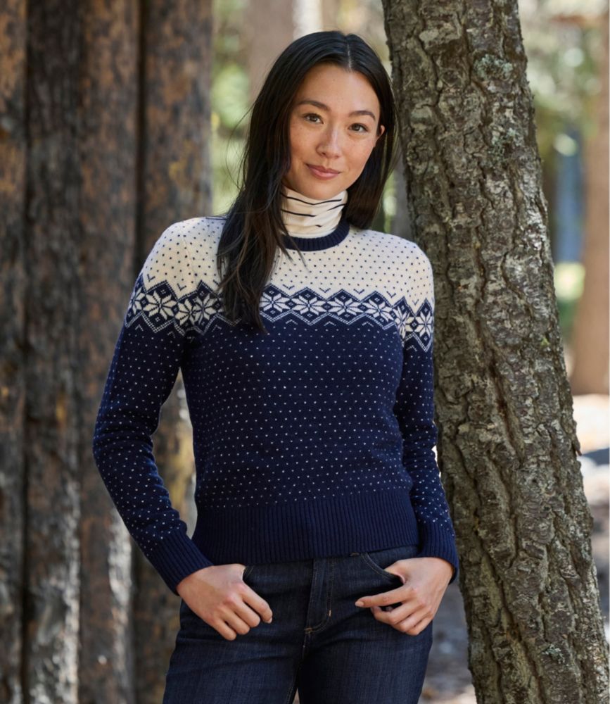 Women's Signature Camp Merino Wool Sweater, Pullover Novelty