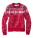 Color Option: Peak Red Fair Isle, $140