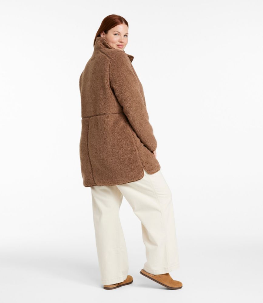 Women's Bean's Sherpa Fleece Coat, Carbon Navy, small image number 5