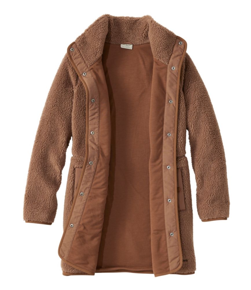 Women's Bean's Sherpa Fleece Coat, Hazelnut, small image number 6