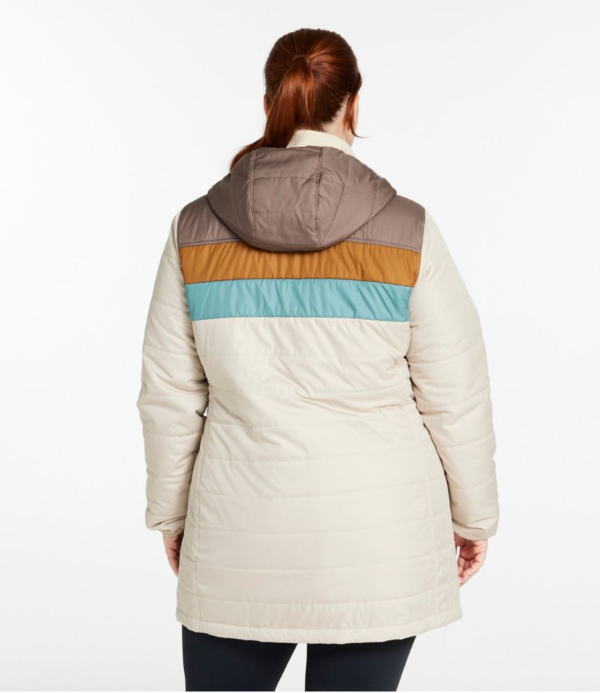 Women's Mountain Classic Puffer Coat, Colorblock, Taupe Brown/Gray Birch, small image number 3