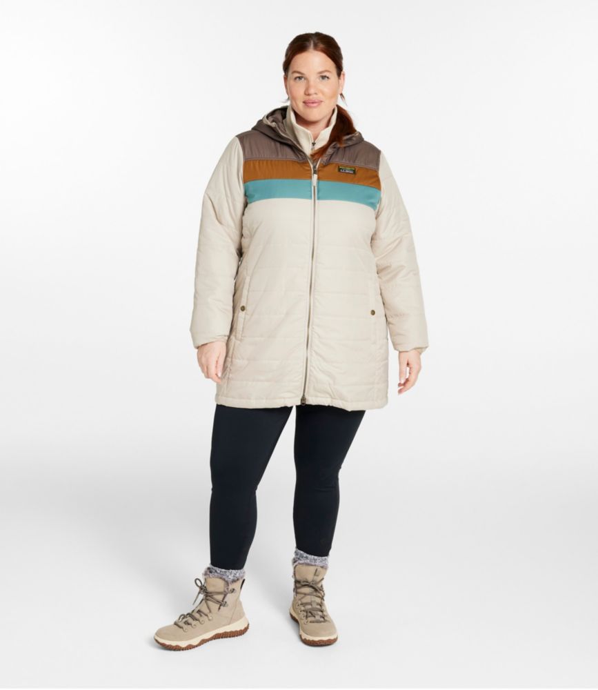 Women's Mountain Classic Puffer Coat, Colorblock, Taupe Brown/Gray Birch, small image number 4