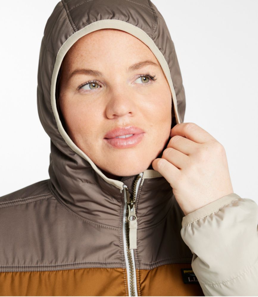 Women's Mountain Classic Puffer Coat, Colorblock, Taupe Brown/Gray Birch, small image number 6