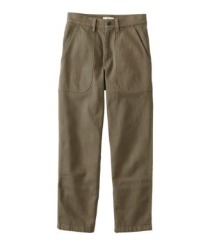 Women's Signature Washed Cotton Barrel Pants, High-Rise Tapered Leg