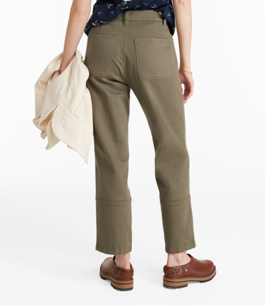 Women's Signature Washed Cotton Barrel Pants, High-Rise Tapered Leg