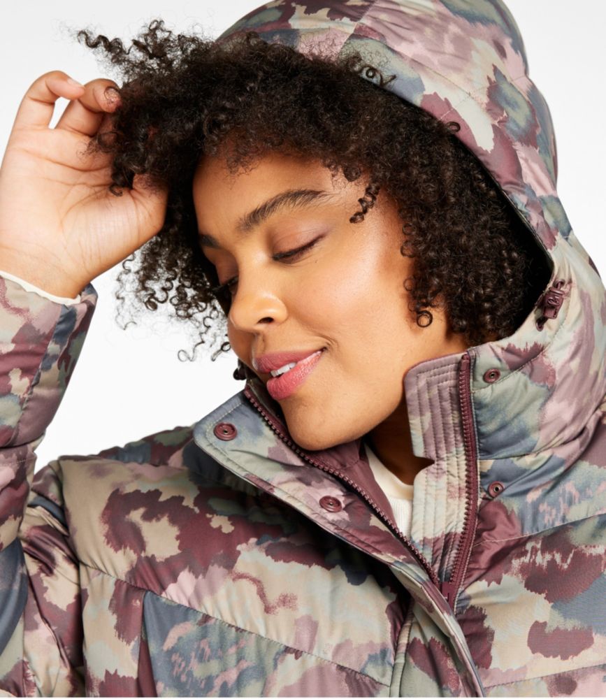 Women's Popham Puffer Jacket, Print, Mauve Taupe Blurred Camo, small image number 6