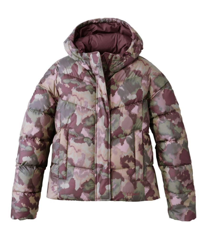 Women's Popham Puffer Jacket, Print, Mauve Taupe Blurred Camo, small image number 1