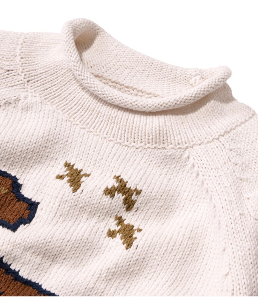Women's Signature Original Cotton Sweater, Rollneck Novelty, Oatmeal Dog, small image number 4