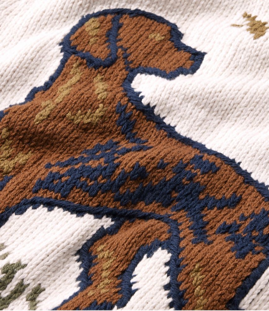 Women's Signature Original Cotton Sweater, Rollneck Novelty, Oatmeal Dog, small image number 5
