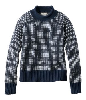 Women's Signature Original Cotton Sweater, Rollneck Novelty