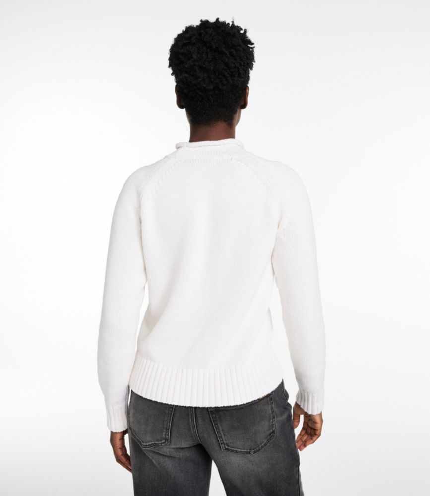 Women's Signature Original Cotton Sweater, Rollneck Novelty
