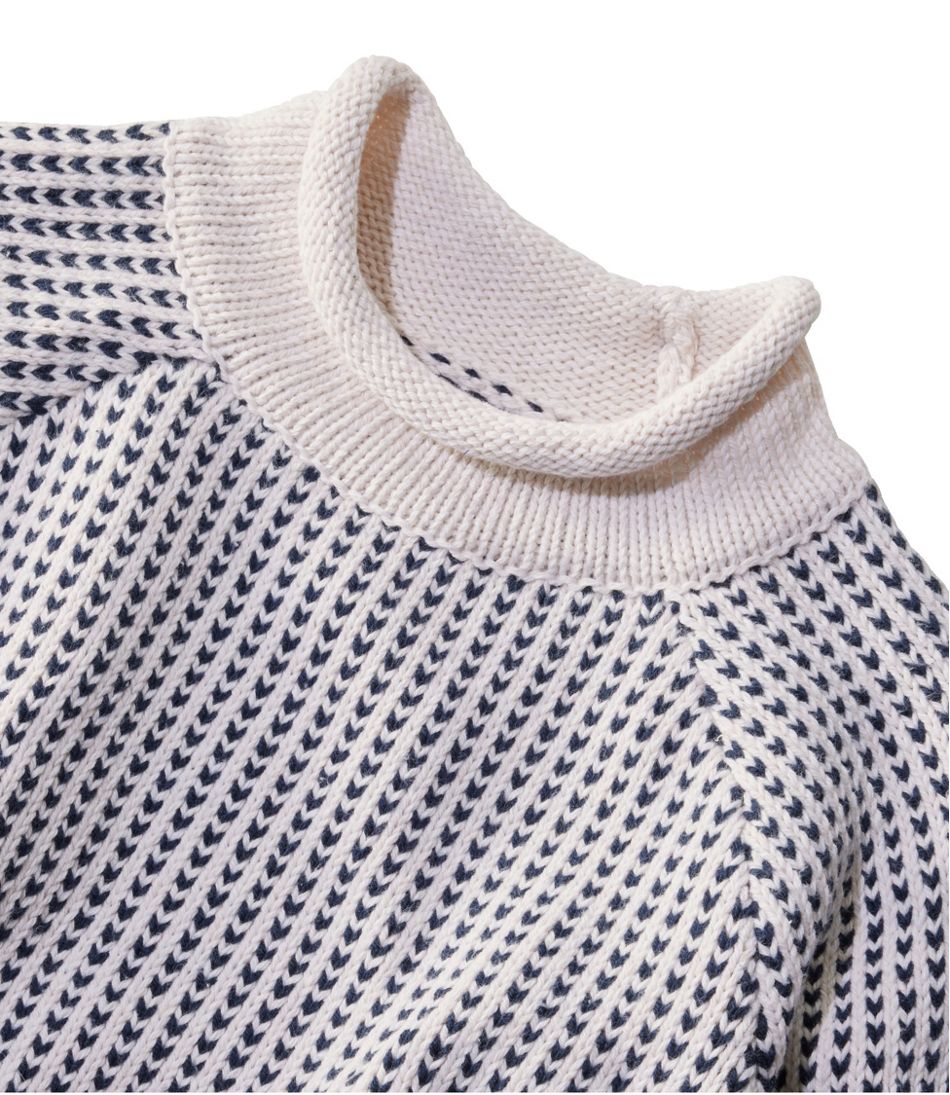 Women's Signature Original Cotton Sweater, Rollneck Novelty