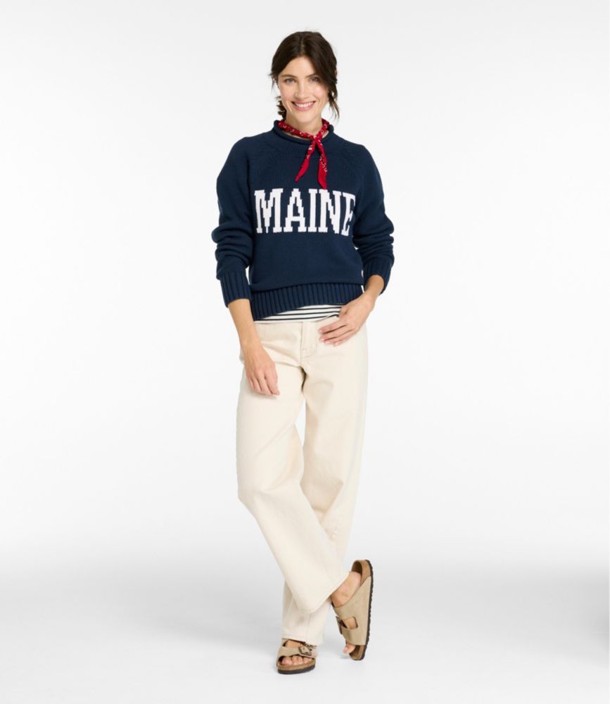 Women's Signature Original Cotton Sweater, Rollneck Novelty