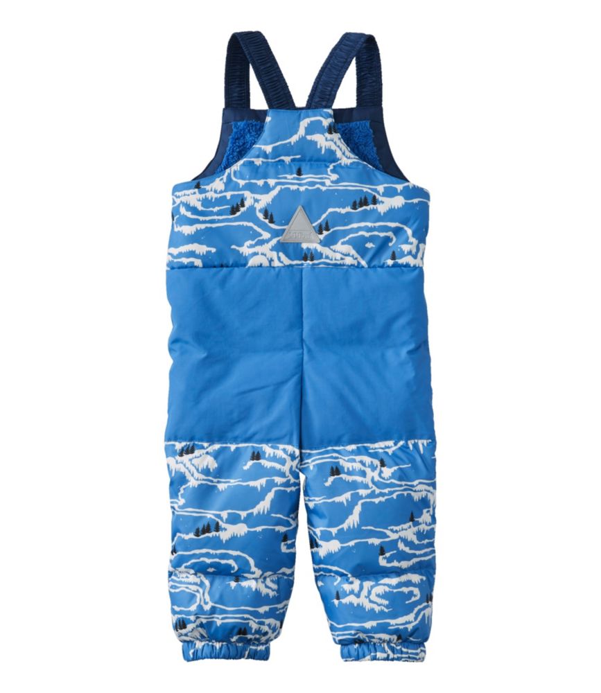 Infants' and Toddlers' L.L.Bean Down Snow Bibs, Print, Cobalt Sea Winter Landscape, small image number 5