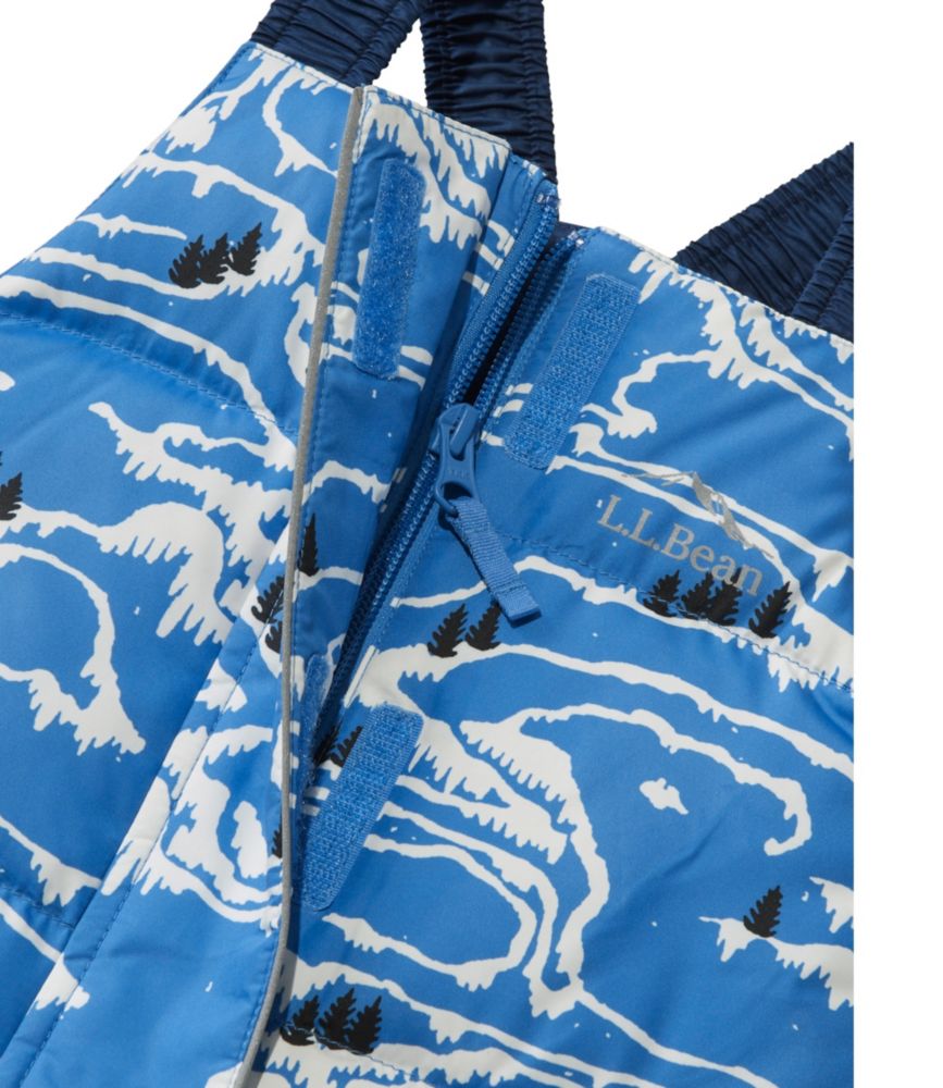 Infants' and Toddlers' L.L.Bean Down Snow Bibs, Print, Cobalt Sea Winter Landscape, small image number 6