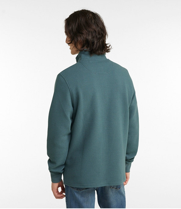 Men's Lakewashed Double-Knit Quarter-Zip Pullover, Lake Heather, large image number 2