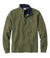 Men's Lakewashed Double-Knit Quarter-Zip Pullover, Deep Olive Heather, small image number 0