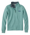 Men's Lakewashed Double-Knit Quarter-Zip Pullover, Faded Sage Heather, small image number 0