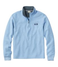 L.L. Bean Men's M Airlight Knit Button Snap Pullover Blue hot Kangaroo Pouch Sweater