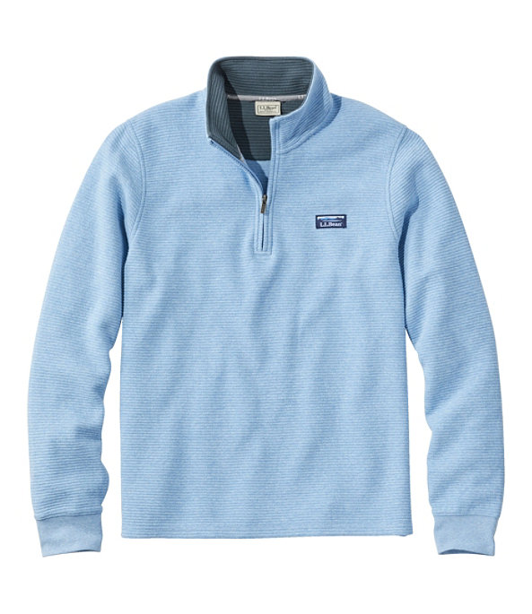 Men's Lakewashed Double-Knit Quarter-Zip Pullover, Lake Heather, large image number 0