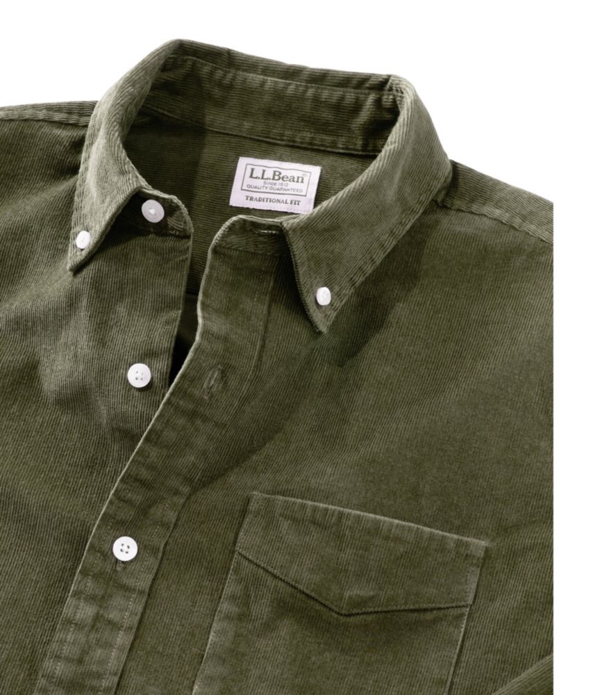 Men's Comfort Stretch® Corduroy Shirt, Long-Sleeve, Traditional Untucked Fit, Silver Birch, small image number 6