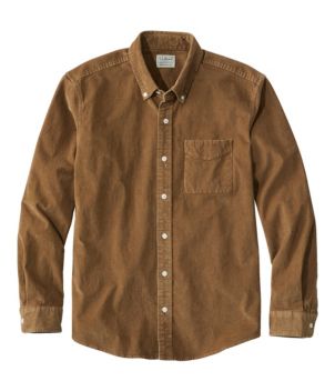 Men's Comfort Stretch Corduroy Shirt, Long-Sleeve, Traditional Untucked Fit