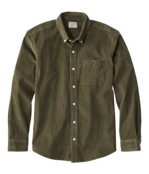 Men's Comfort Stretch Corduroy Shirt, Long-Sleeve, Traditional Untucked Fit