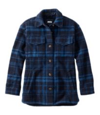 Women's Scotch Plaid Shirt, Sherpa-Lined Mockneck Jacket at L.L. Bean