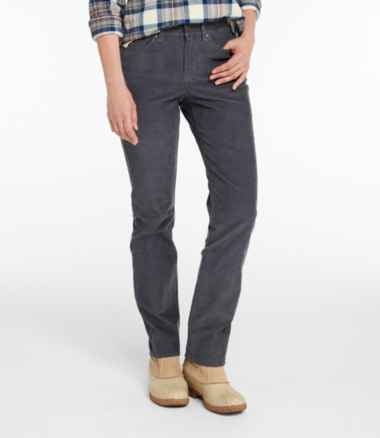 Women's BeanFlex Five-Pocket Corduroy Pants, Mid-Rise Straight-Leg