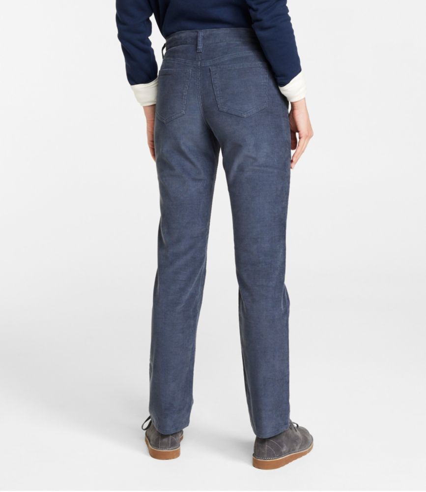 Women's BeanFlex Five-Pocket Corduroy Pants, Mid-Rise Straight-Leg, Gunmetal Gray, small image number 3
