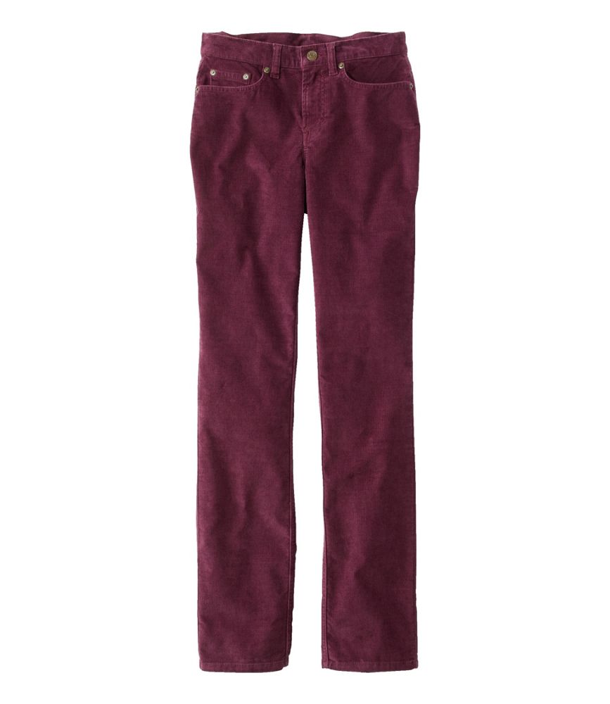 Women's BeanFlex Five-Pocket Corduroy Pants, Mid-Rise Straight-Leg