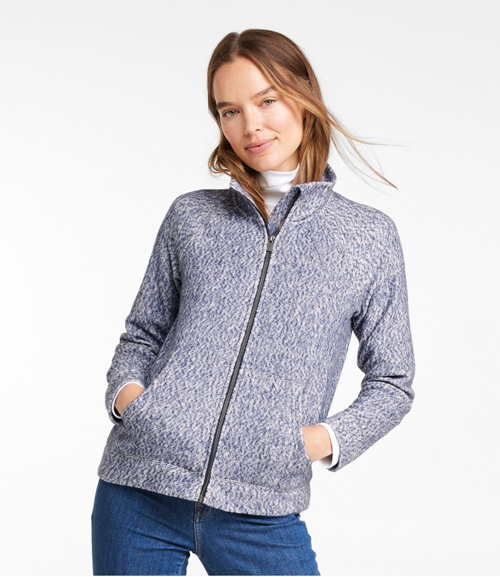 Marled cotton mockneck hot sale cardigan sweater