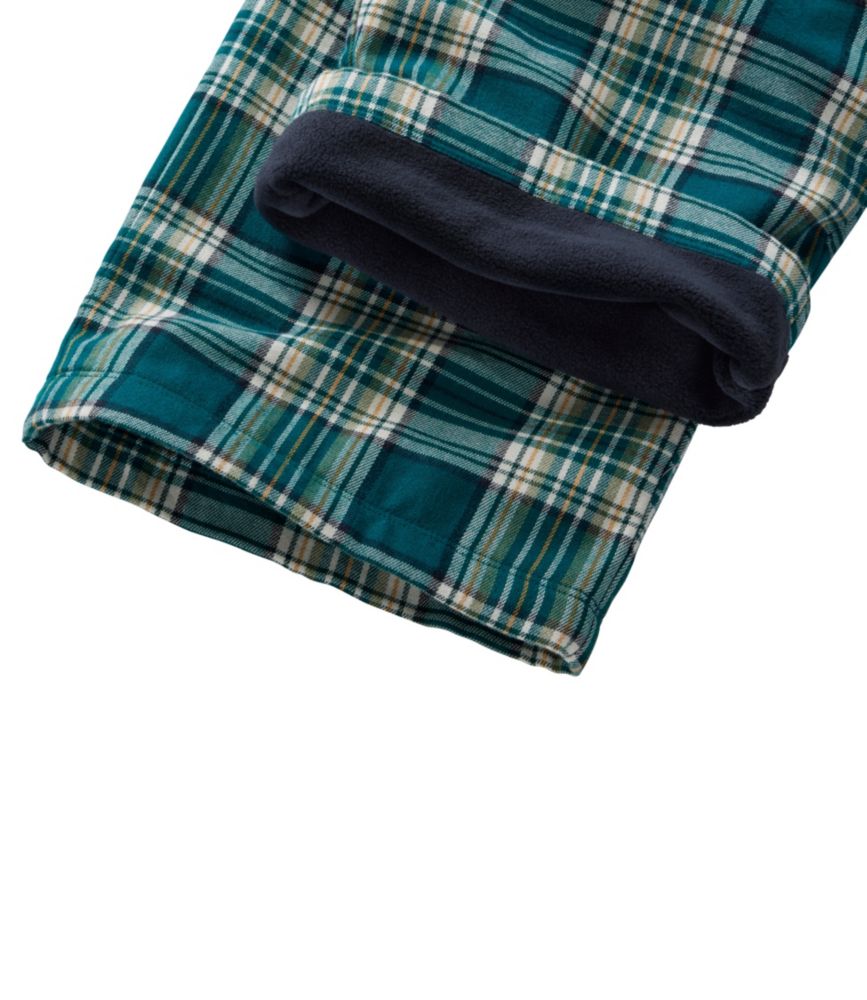 L.L.Bean Flannel Sleep Pants, Plaid Fleece-Lined, Dark Mulberry Plaid, small image number 5