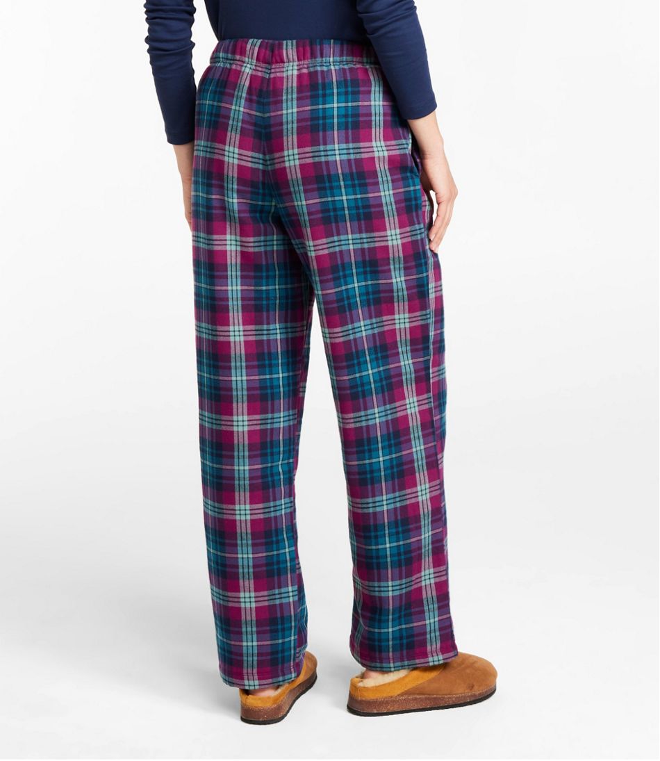 Women's Pajama Pants With Pockets, Women's Soft Flannel Check Pajama Pants