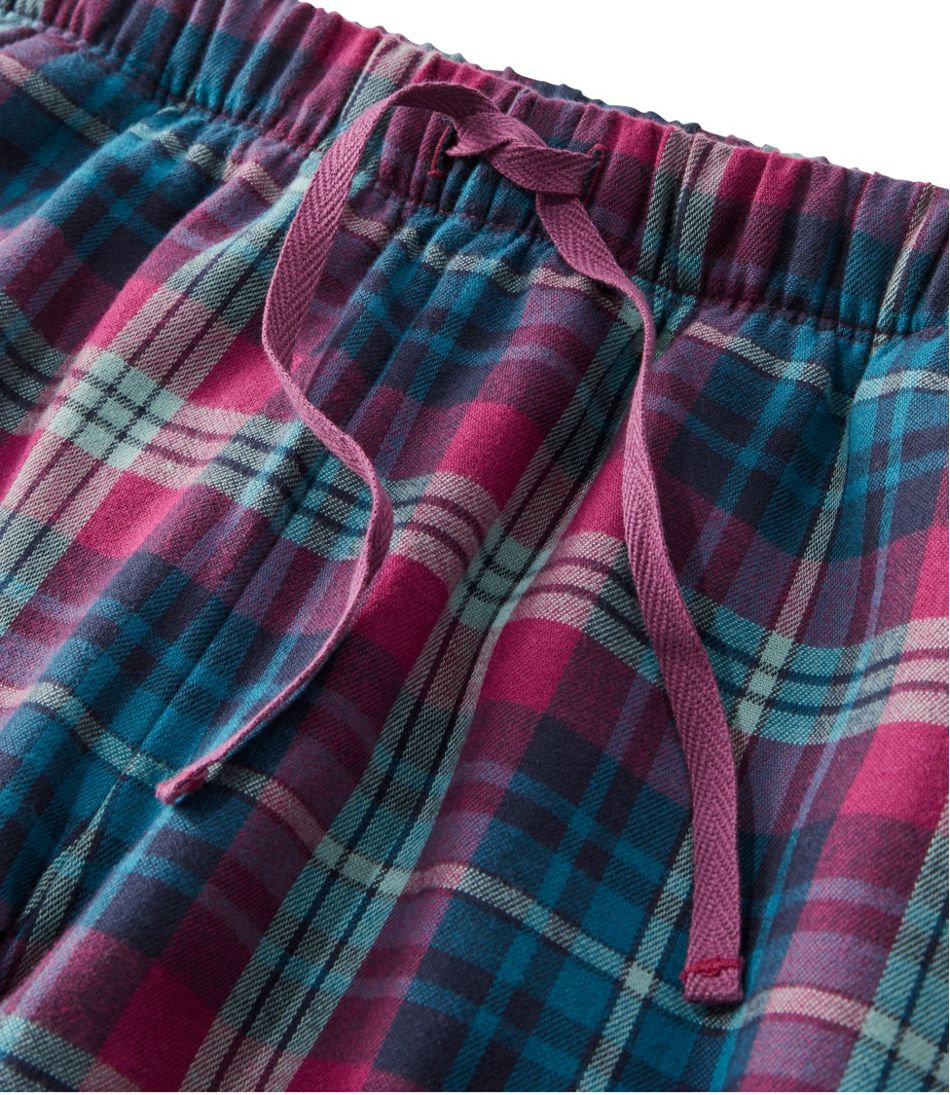 L.L.Bean Flannel Sleep Pants, Plaid Fleece-Lined | Pajamas & Nightgowns ...