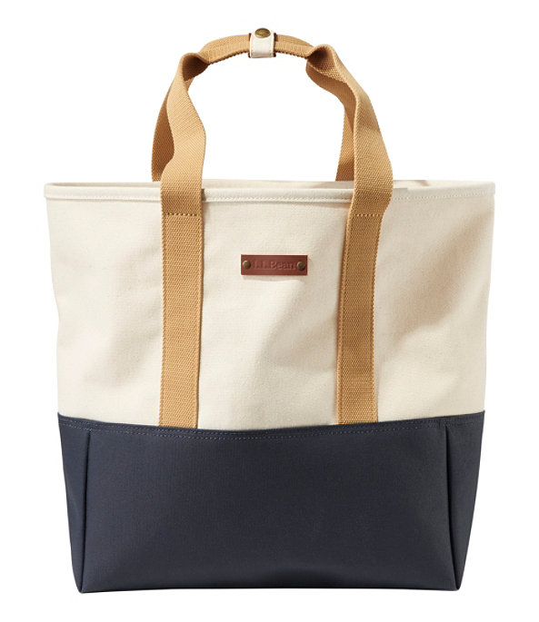 Nor'easter Open-Top Tote Bag, Classic Navy/Cream/Canyon Khaki, large image number 0