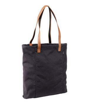 Leather-Handle Essential Tote Bag