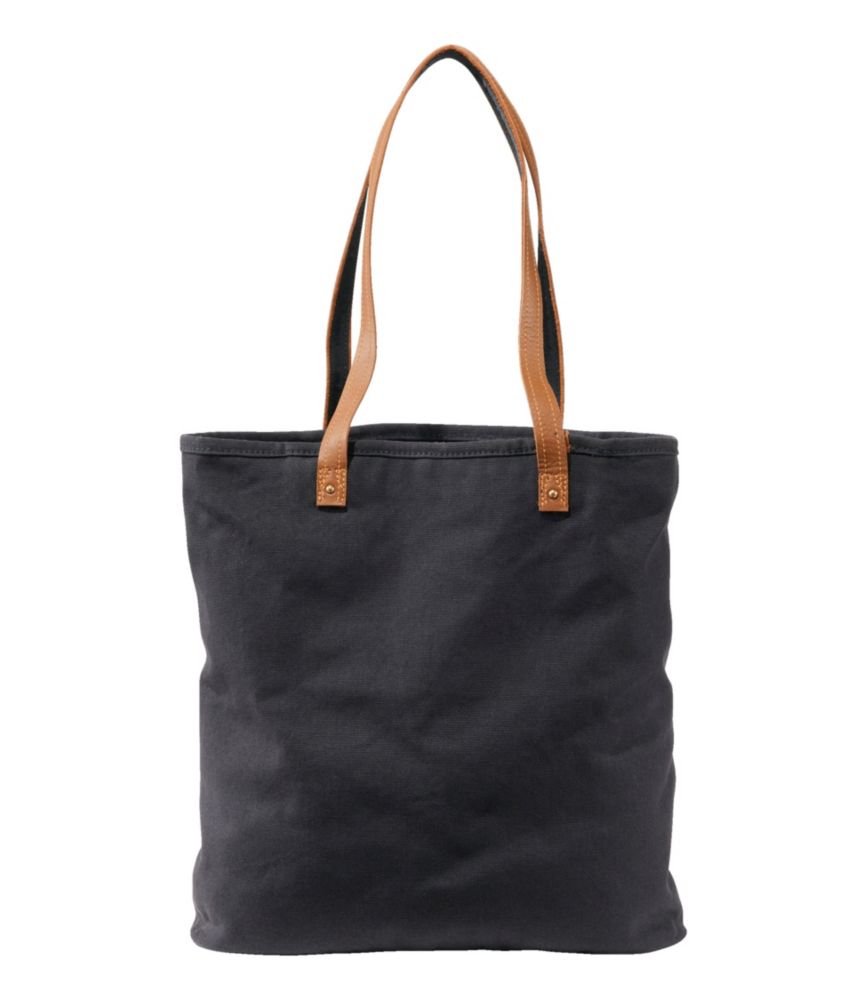 Leather-Handle Essential Tote Bag
