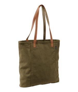 Leather-Handle Essential Tote Bag
