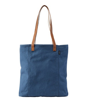 Leather-Handle Essential Tote Bag