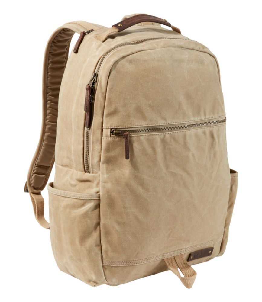 Waxed Canvas Travel Backpack, Dark Khaki, small image number 1