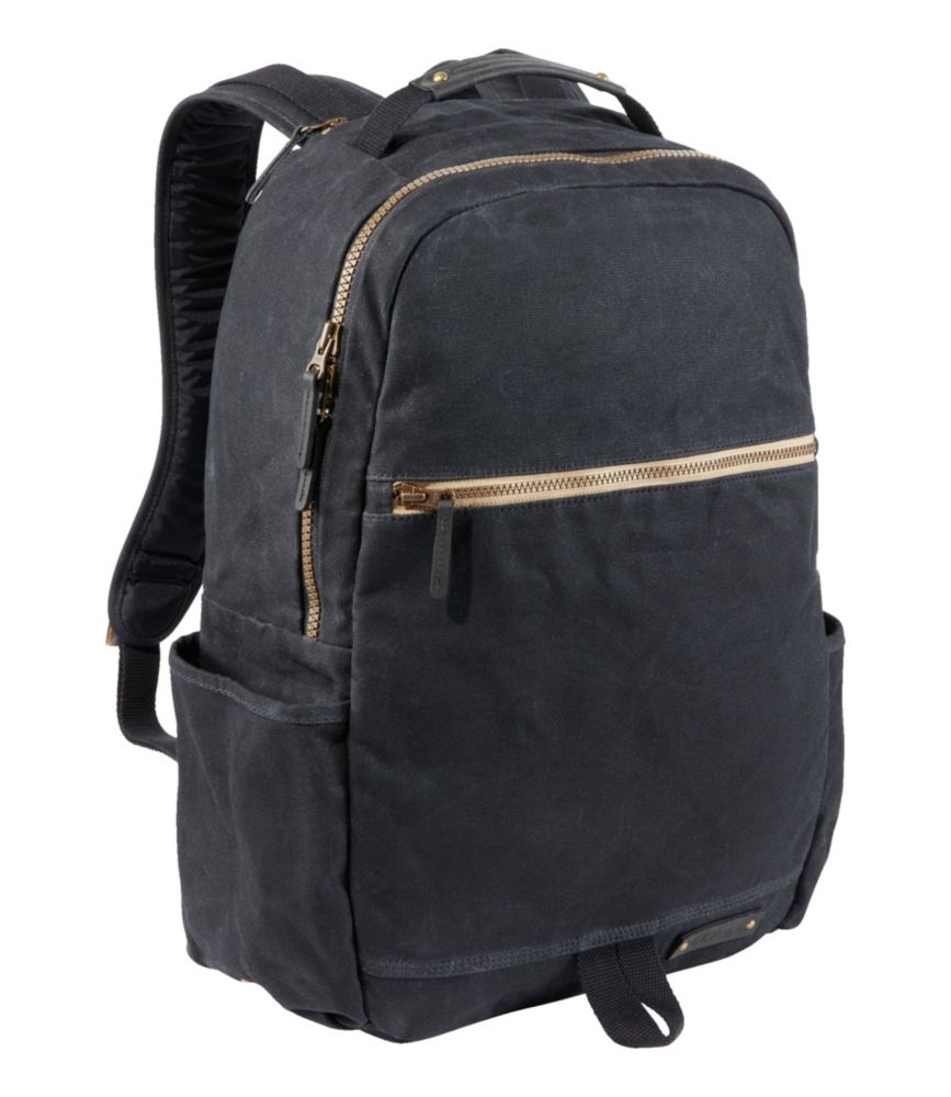 Waxed Canvas Travel Backpack, Black, small image number 1