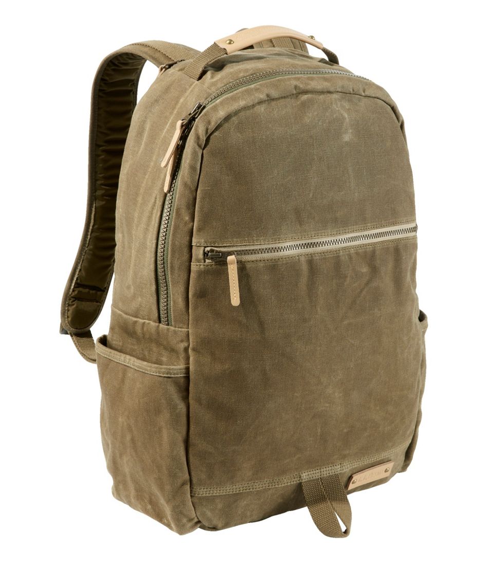 Meanwhile Field Tan Wax Canvas Backpack with Liberty of London Lining