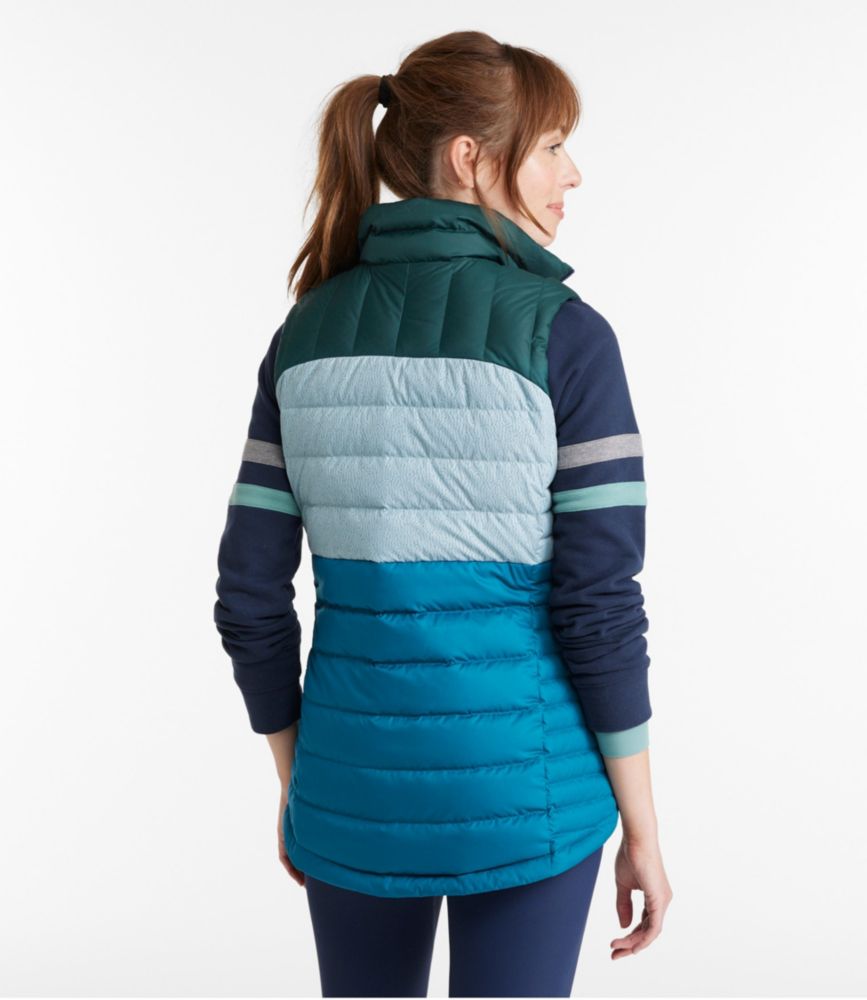 Women's Bean's Down Vest, Reflective, Mallard Teal/Dark Pine, small image number 3