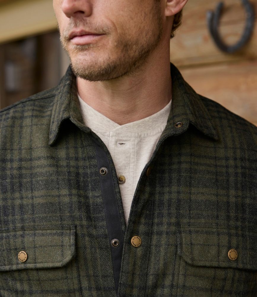 Men's Maine Guide Lightweight Merino Wool Field Shirt, Plaid