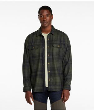Men's Maine Guide Lightweight Merino Wool Field Shirt, Plaid