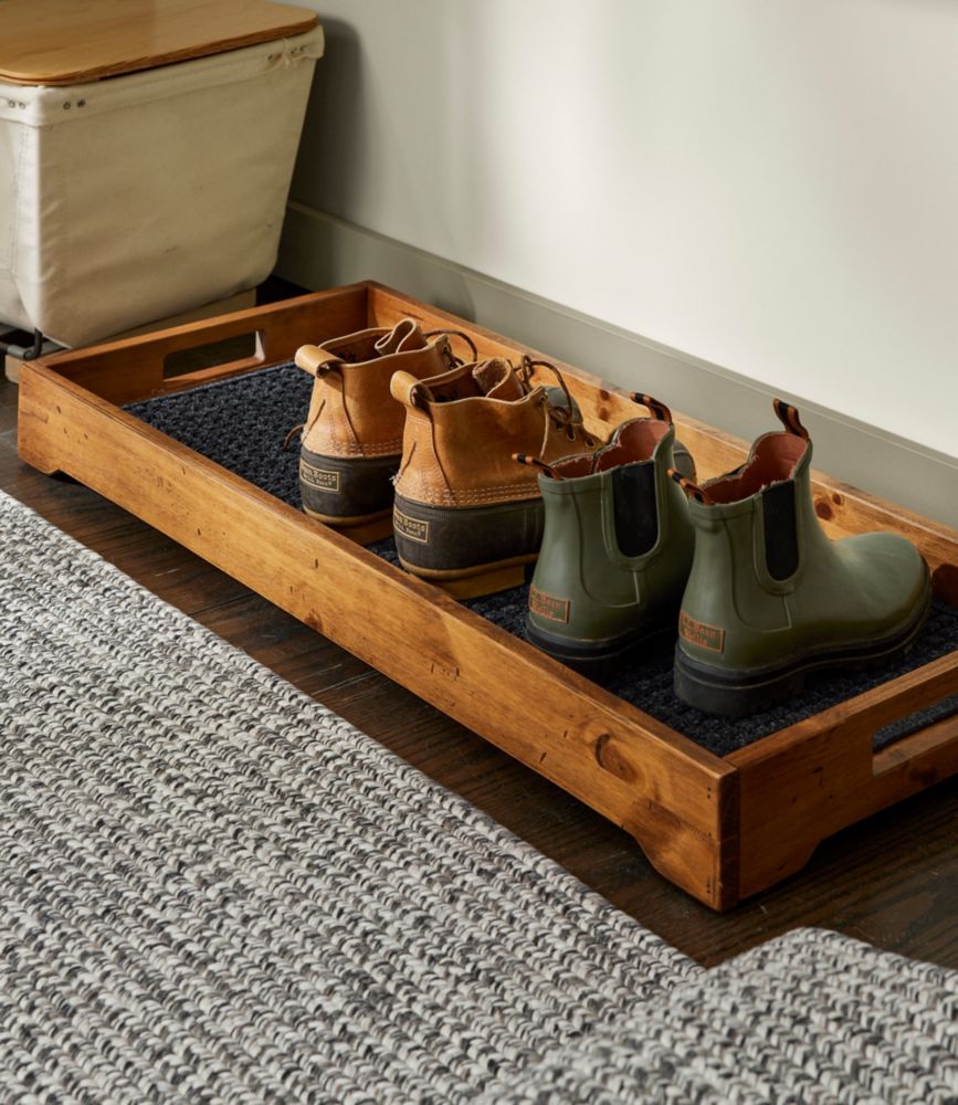 Rustic Wooden Boot Tray